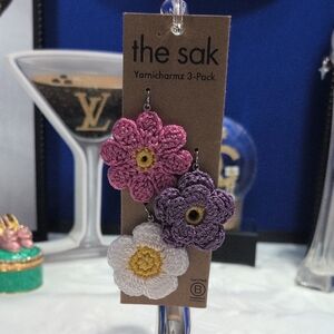 The Sak Floral Charm Set - Pink, Purple, White With Color Coordinated O Rings